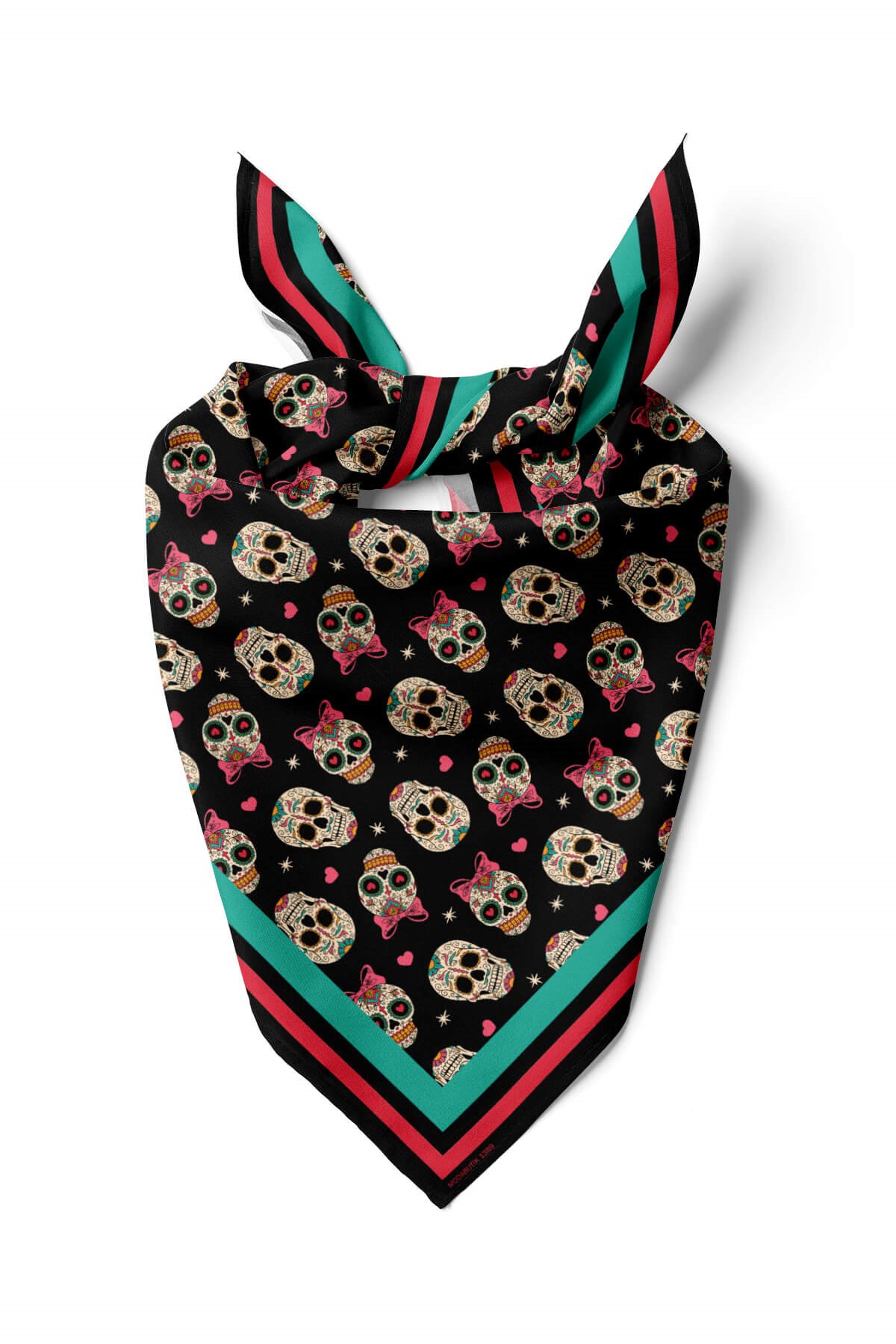 G20 Kadın Kurukafa Desenli 50x50 Bandana HYL DG01389-22
