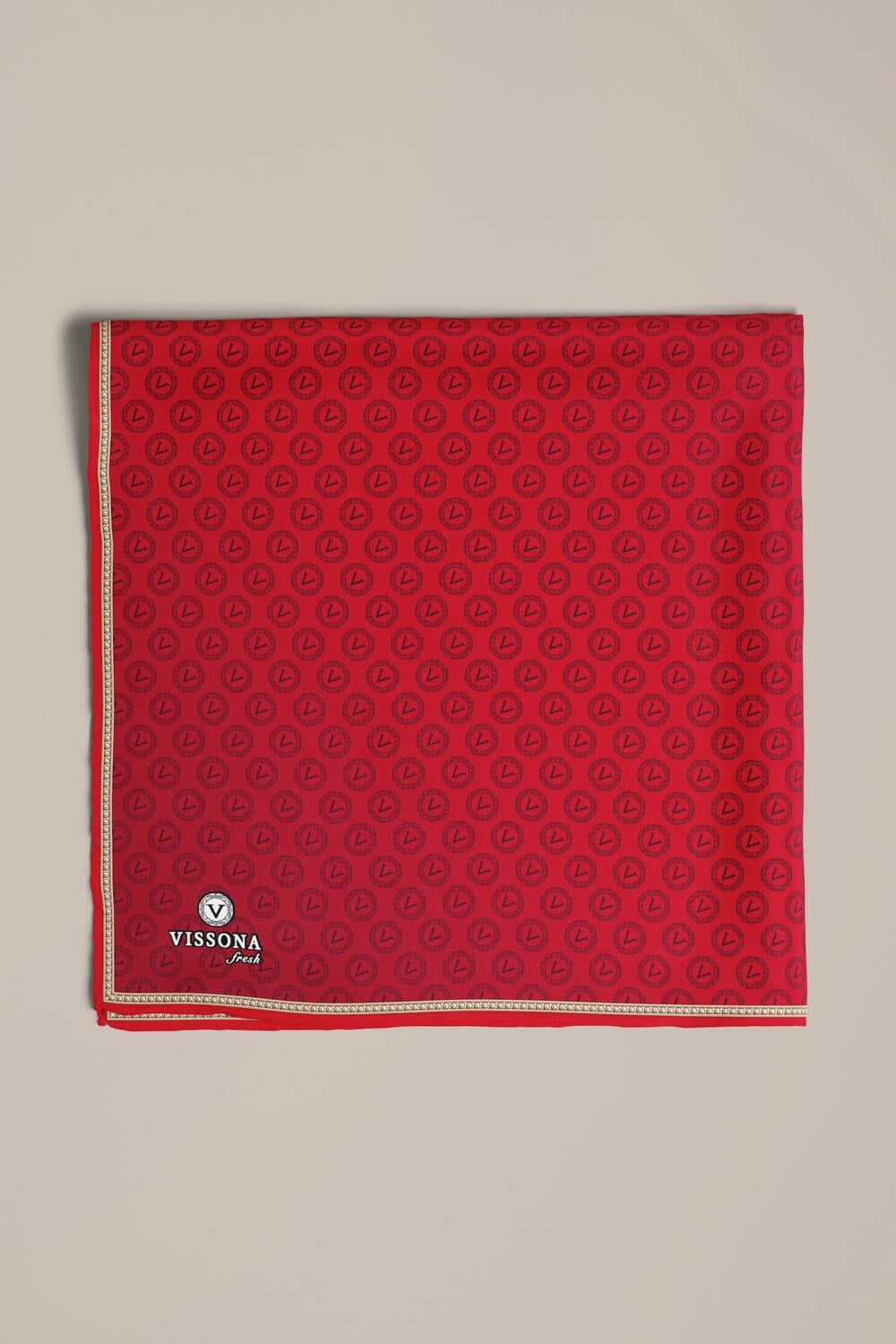 %100 İpek Kadın Desenli Bandana 80x80