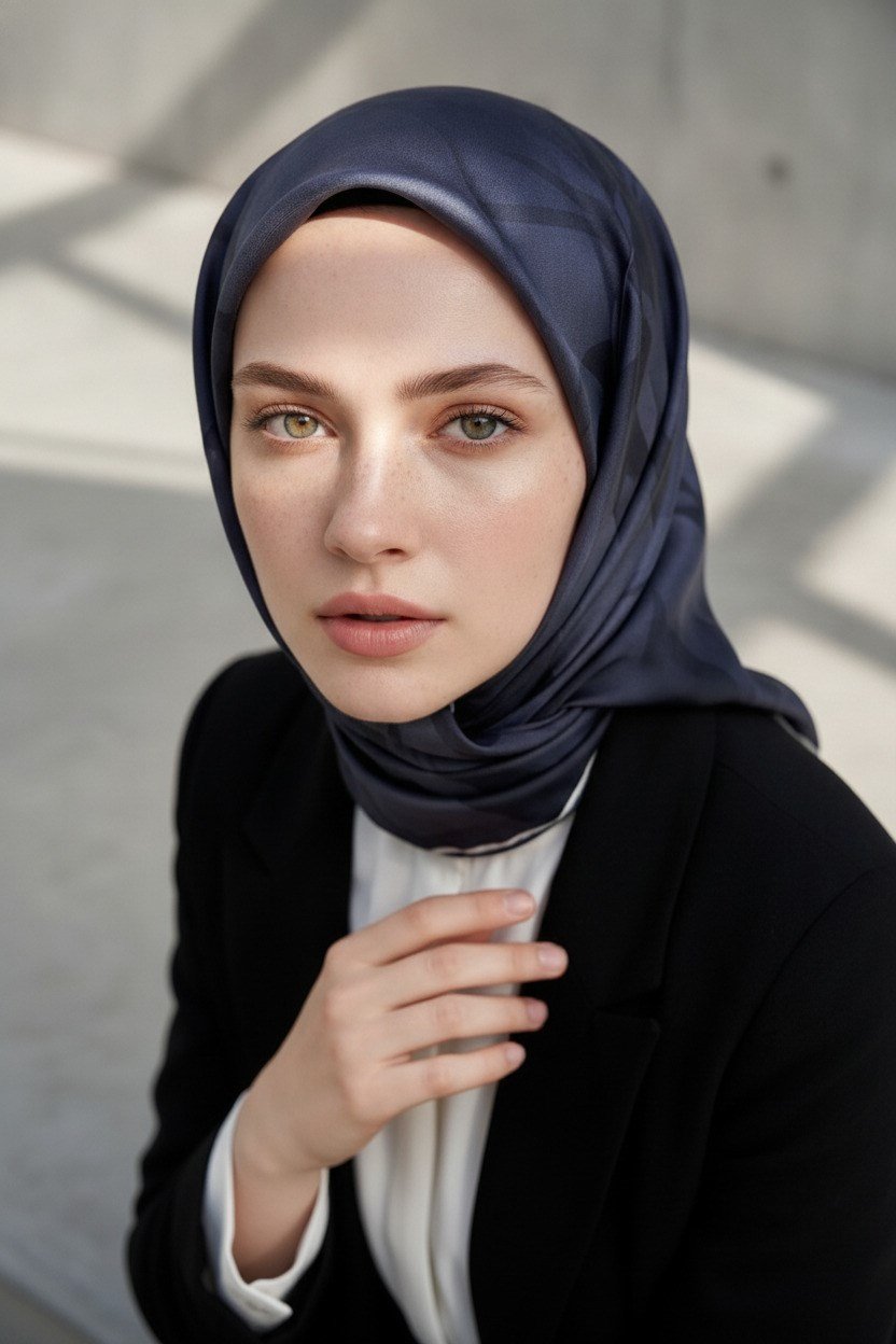 100% Twill İpek Çiçek Desenli Füme Renkli 90x90 Dikim Şekli : El Dikişi Eşarp
