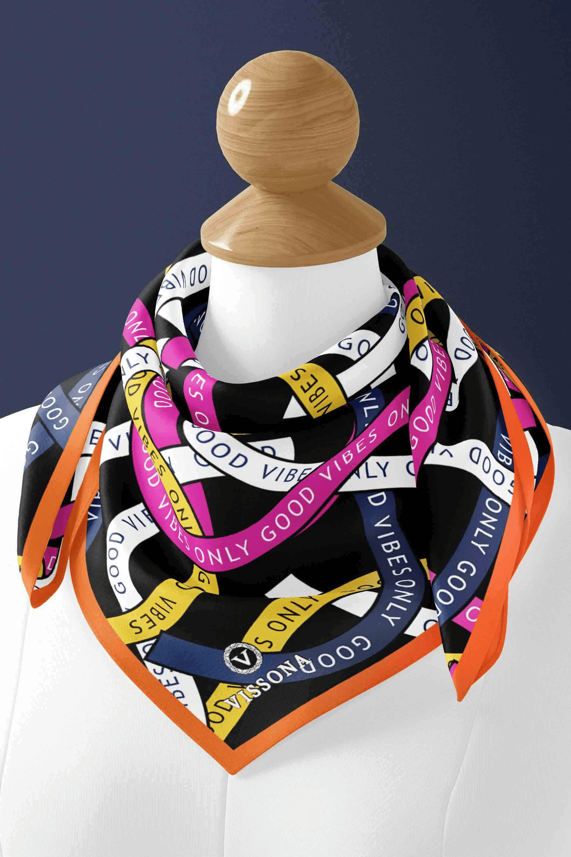 100% Silk Headscarf for Women - 22
