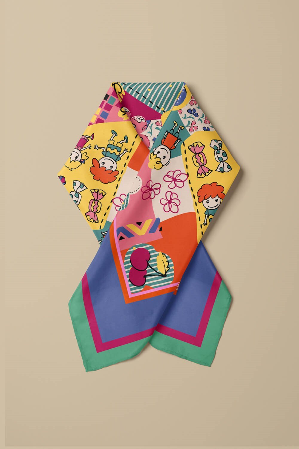 Violla F106 ÇOCUK BAYRAMI TASARIMLI BANDANA  DG11994