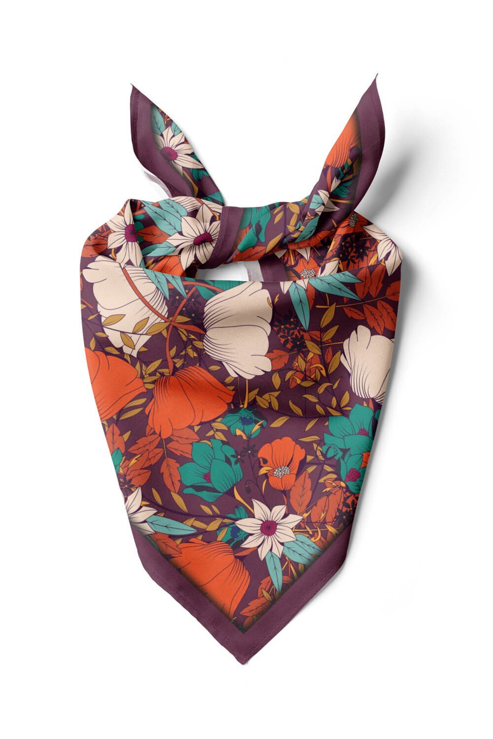 Violla Çiçek Desenli Bandana
