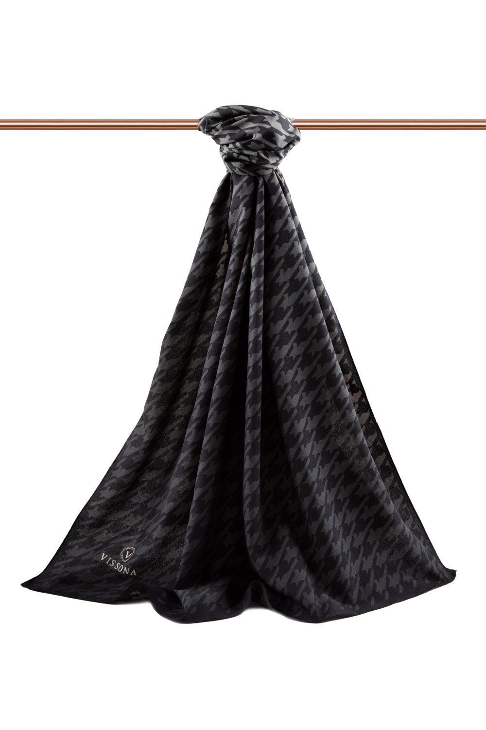 KREP KAZAYAĞI DESENLİ GRİ RENKLİ 75X195 KIRIŞMAZ ŞAL