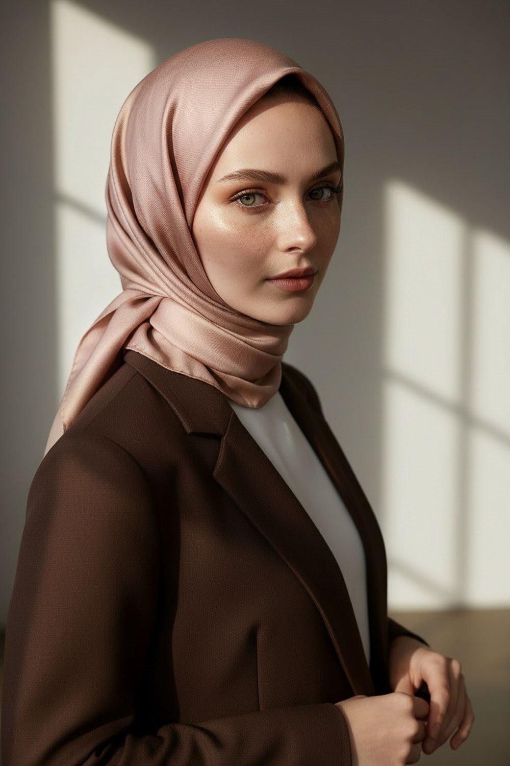 %100 Twill İpek Düz Soğan Kabuğu Renkli Daha Tok Exclusive Serisi 90x90 Eşarp Dikim Şekli : El Dikişi