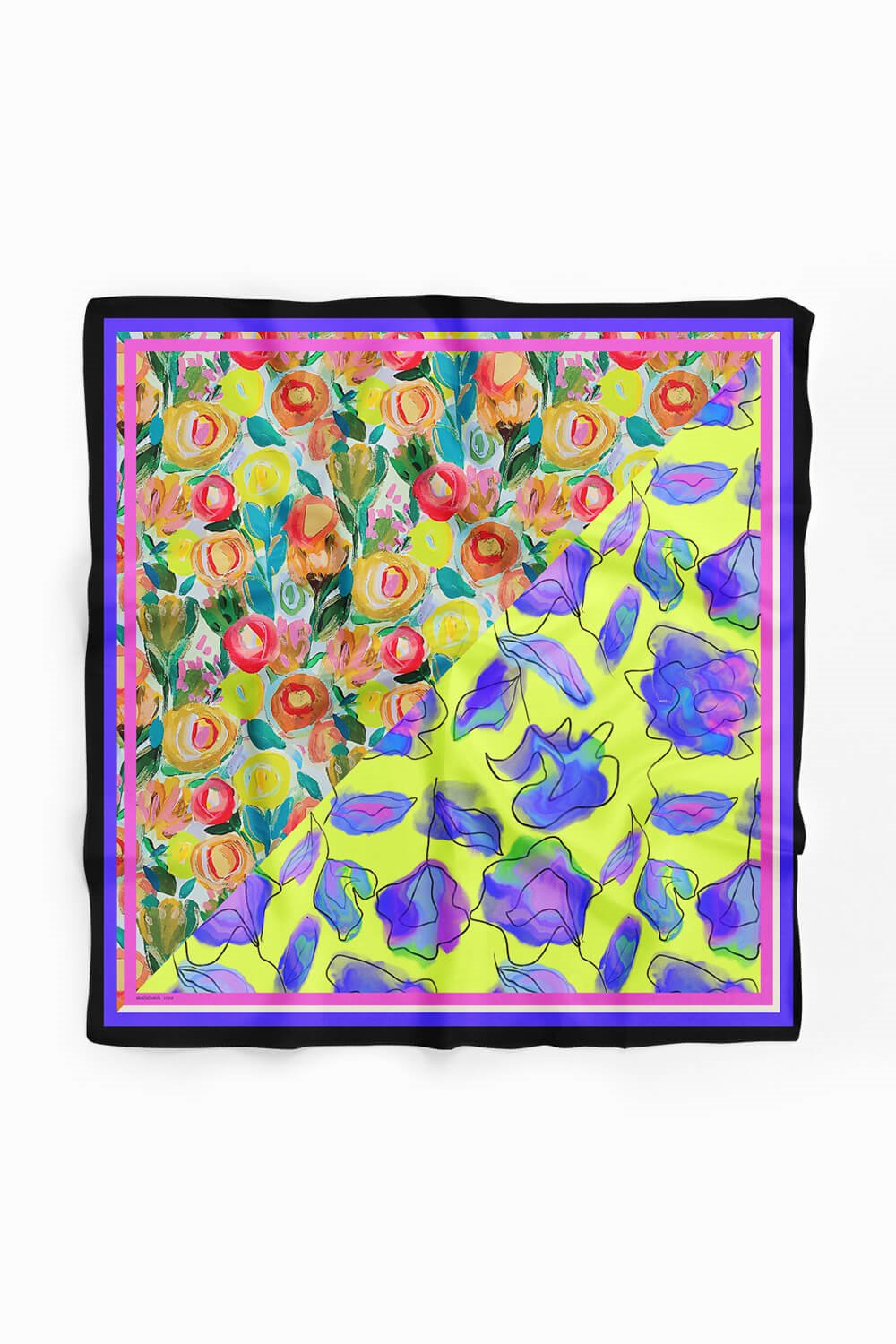 G109 OIL PAINT TASARIMLI BANDANA DG12459