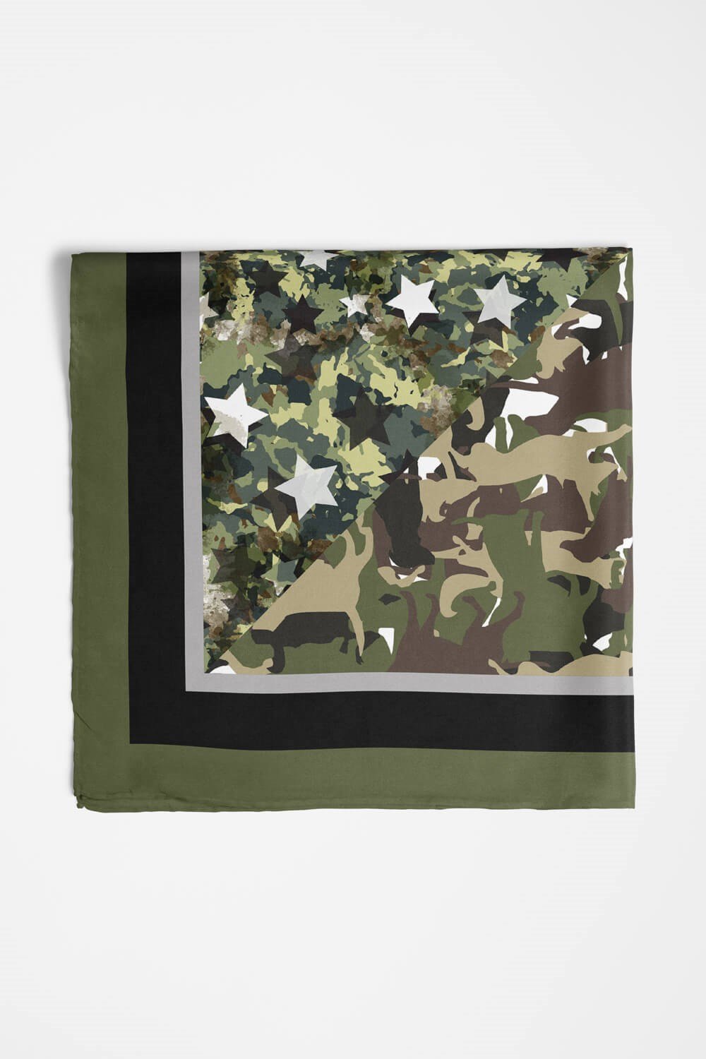 Violla G30 Kadın Haki Animals Desenli 50x50 Bandana Dg01449-22