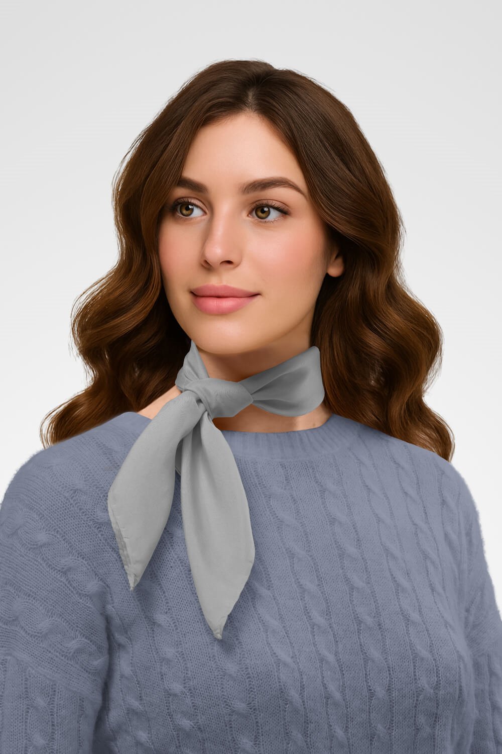 Şifon Gri Bandana