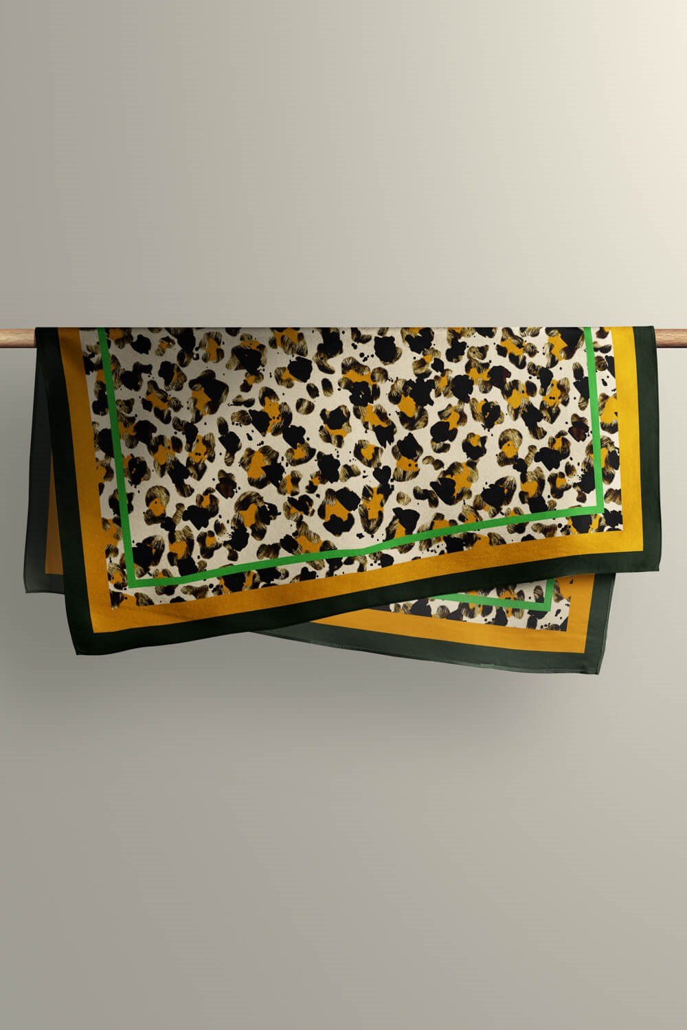 Violla F19 Kadın Kahve Suluboya Desenli 50x50 Bandana