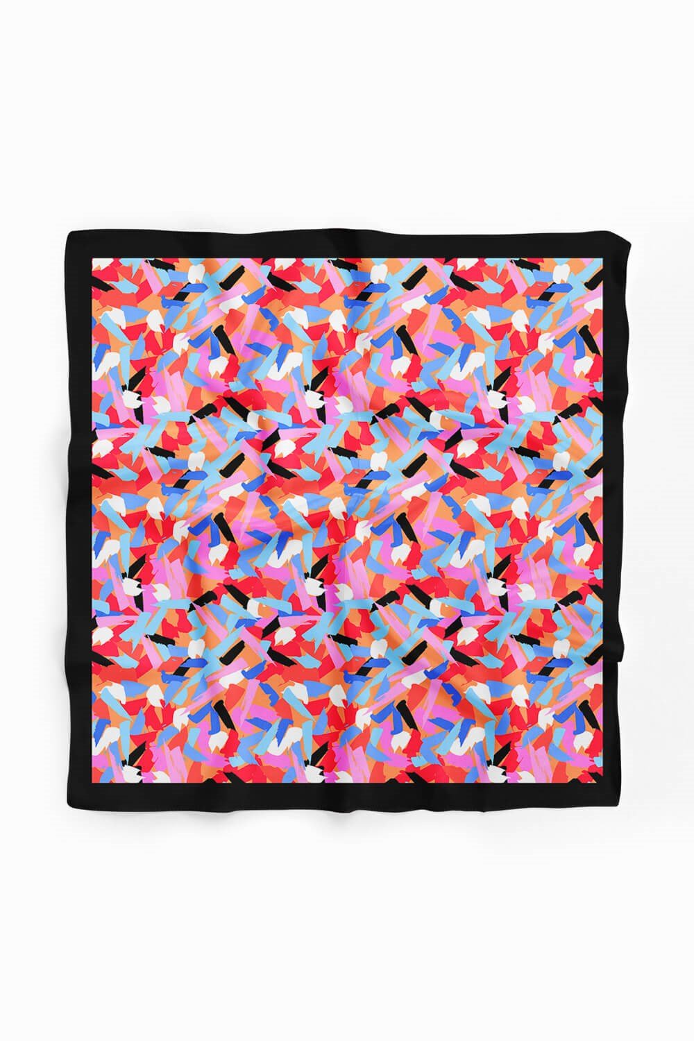 Violla B39 Kadın Çok Renkli Fırça Efekli Desenli 50x50 Bandana HYL DG0758-22