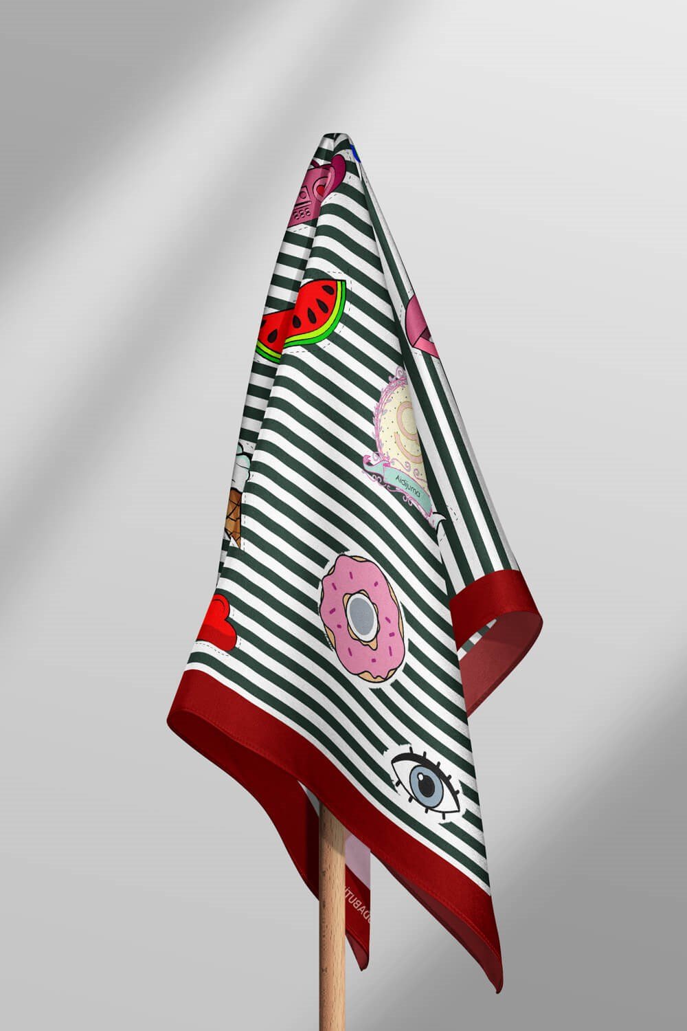 Violla B98 Kadın Unicorn Desenli 50x50 Bandana HYL DG01076-22