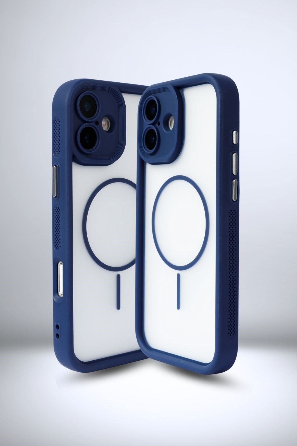 iPhone 17 Kılıf – Kamera Korumalı – MagSafe Uyumlu – Lacivert Renk – Mat Silikon Telefon Kılıfı