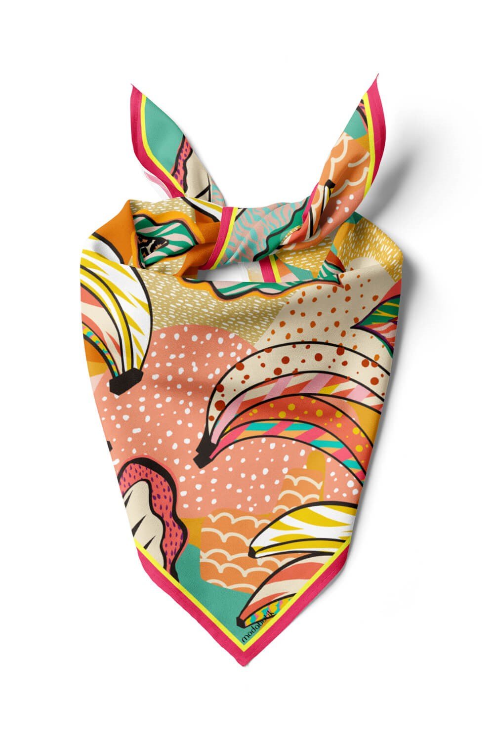 F114 Violla Muz Desenli Bandana