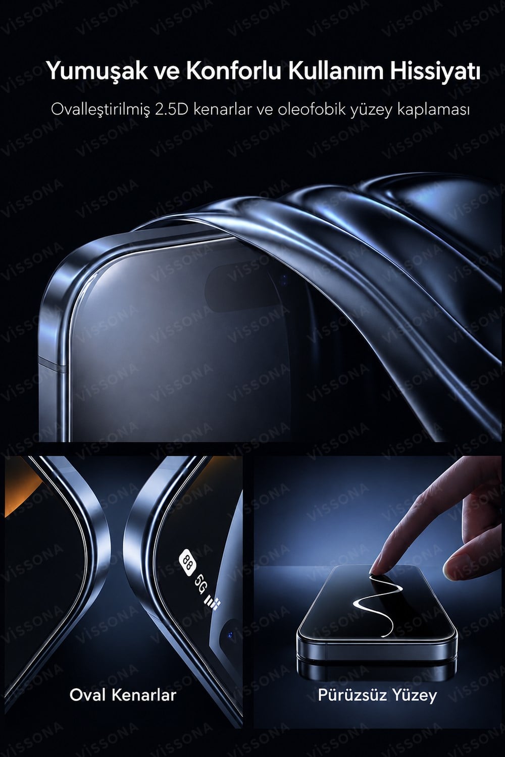 İPhone 17 Pro Hayalet Ekran Koruyucu % 100 Cam (Temperli)  Kolay Kurulum Aparatlı