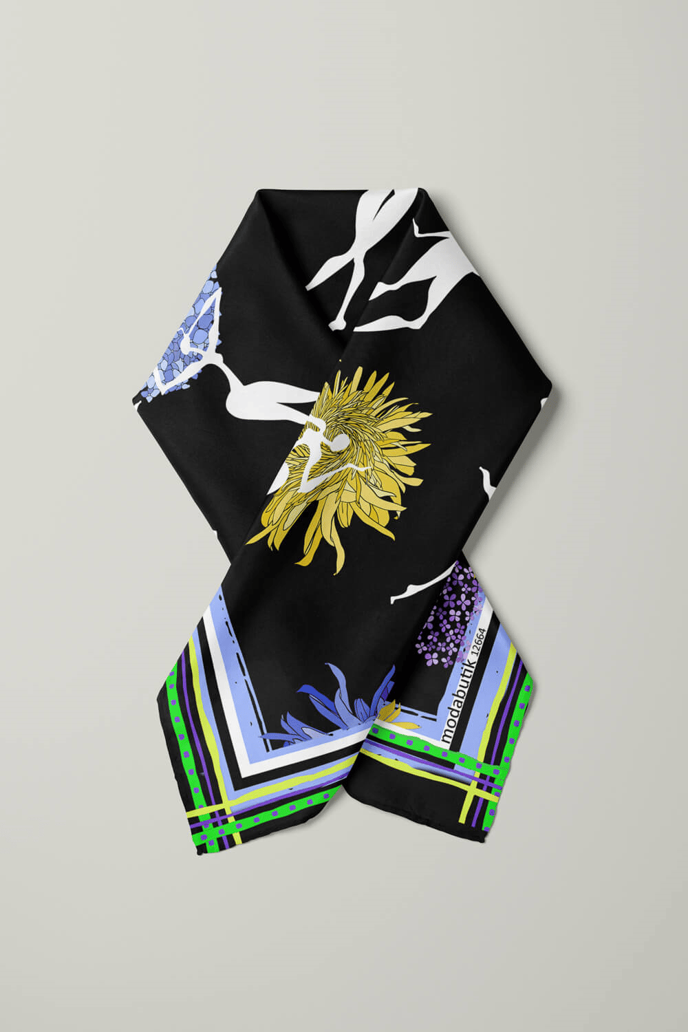 E118 DANCİNG FLOWER GİRLS BANDANA
