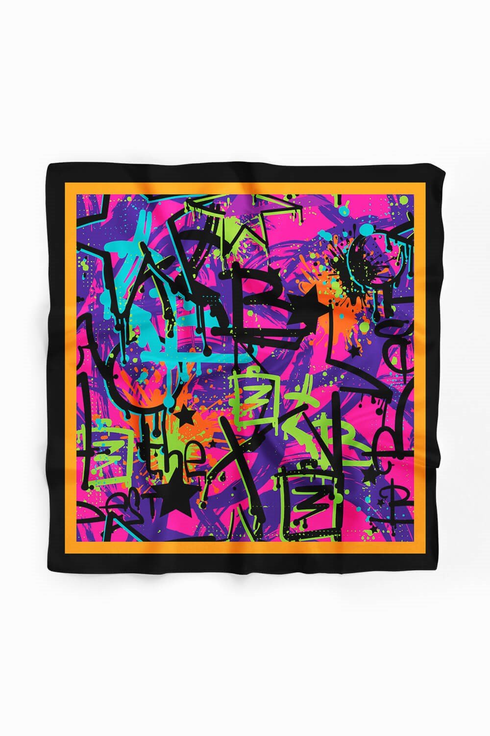 Violla B35 Kadın Pembe The X Desenli 50x50 Bandana DG0823-22