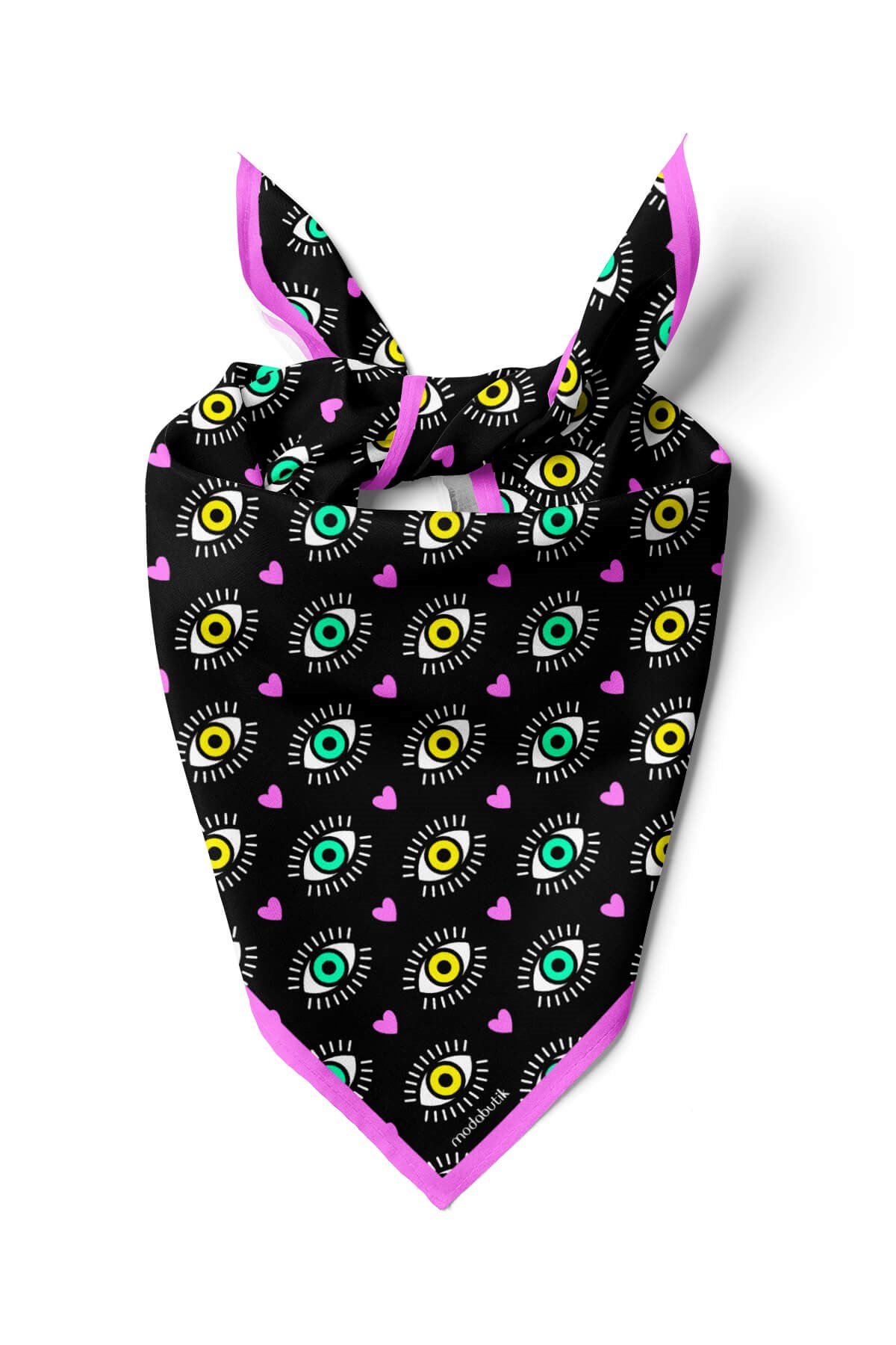 F112 Violla Göz Desenli Bandana