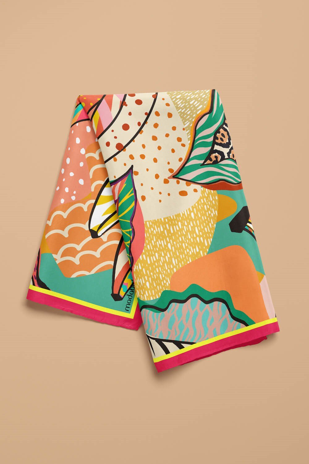 F114 Violla Muz Desenli Bandana