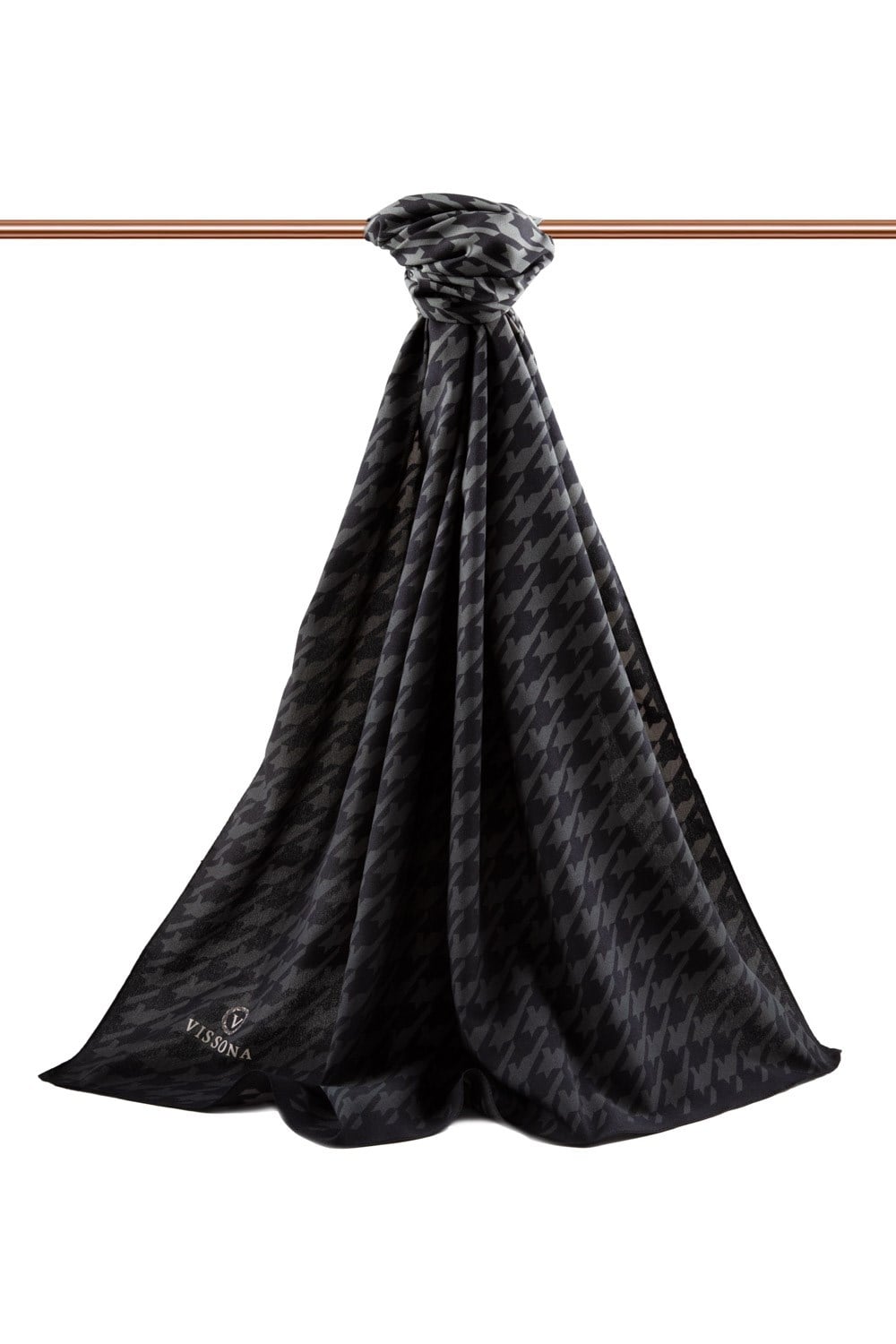 KREP KAZAYAĞI DESENLİ GRİ RENKLİ 75X195 KIRIŞMAZ ŞAL