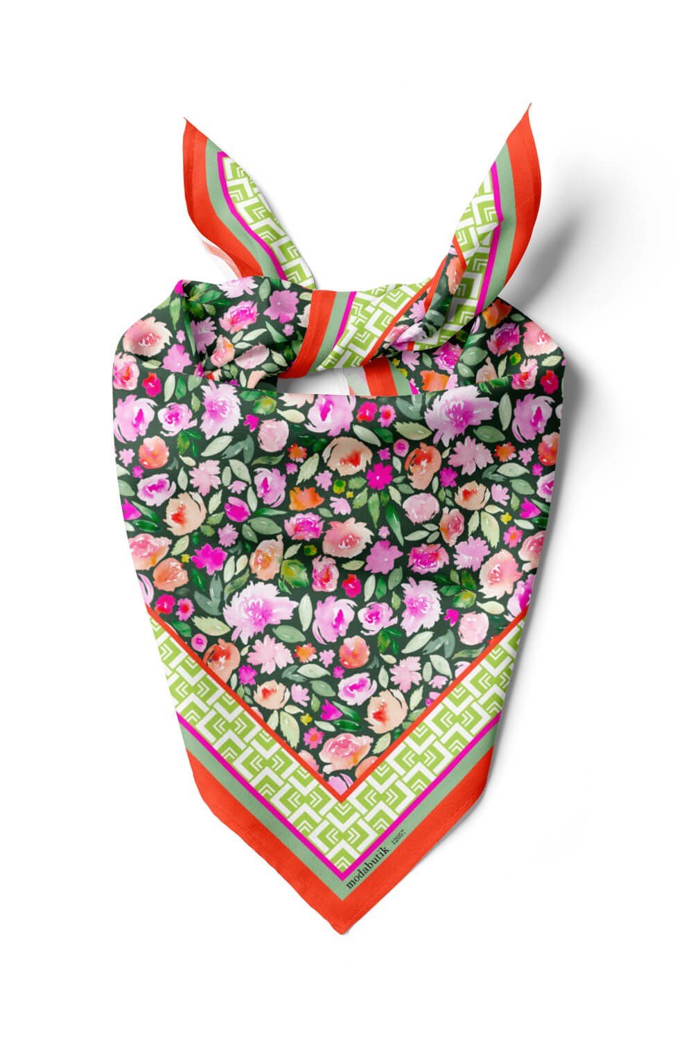 Violla Y93 WATERCOLOR  FLOWERS TASARIMLI BANDANA DG12057