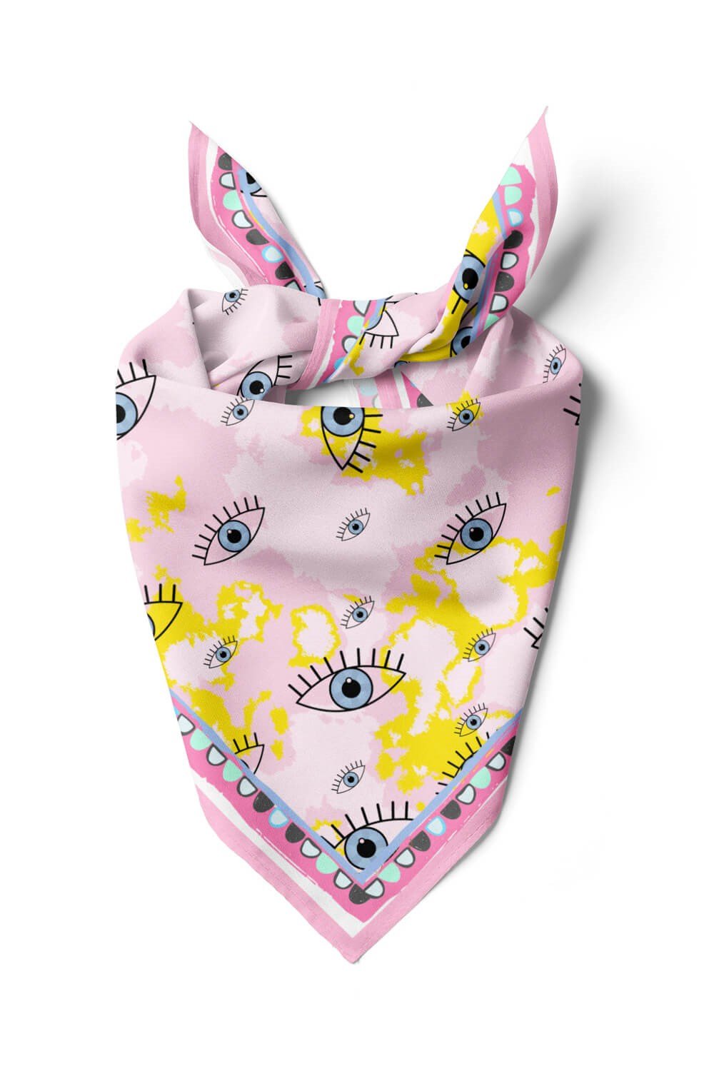 Violla V59 EYES PİNK BATİK TASARIM BANDANA