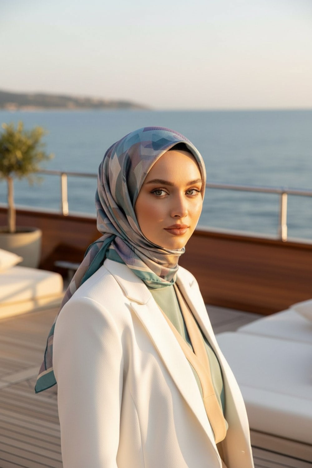 %100 Twill İpek Çiçek Desenli Mint Yeşili - Lila Renkli 90x90 Eşarp Dikim Şekli : El Dikişi