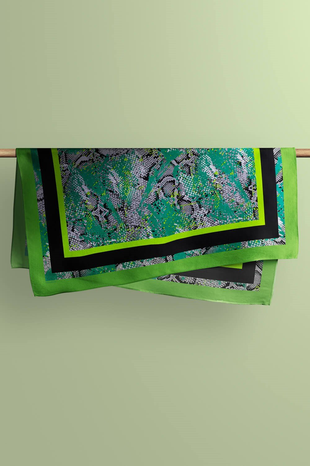 Violla Z58 Kadın Eskitme Desenli 50x50 Bandana HYL DG01341-22