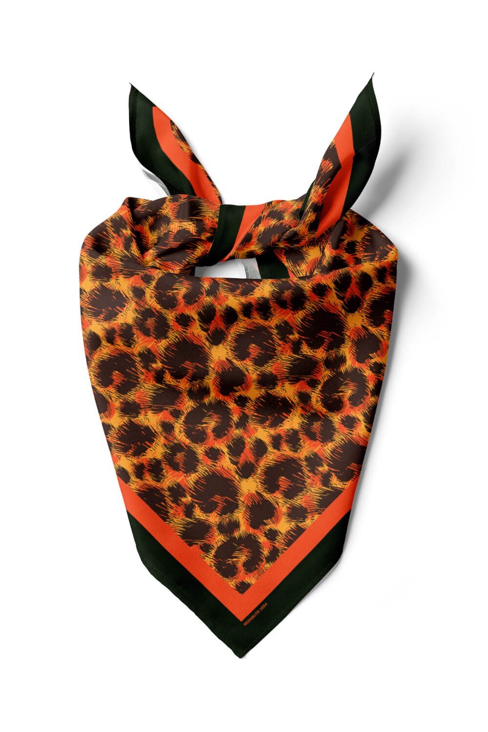 Violla G57 Kadın Turuncu Kahve Animal Desenli 50x50 Bandana