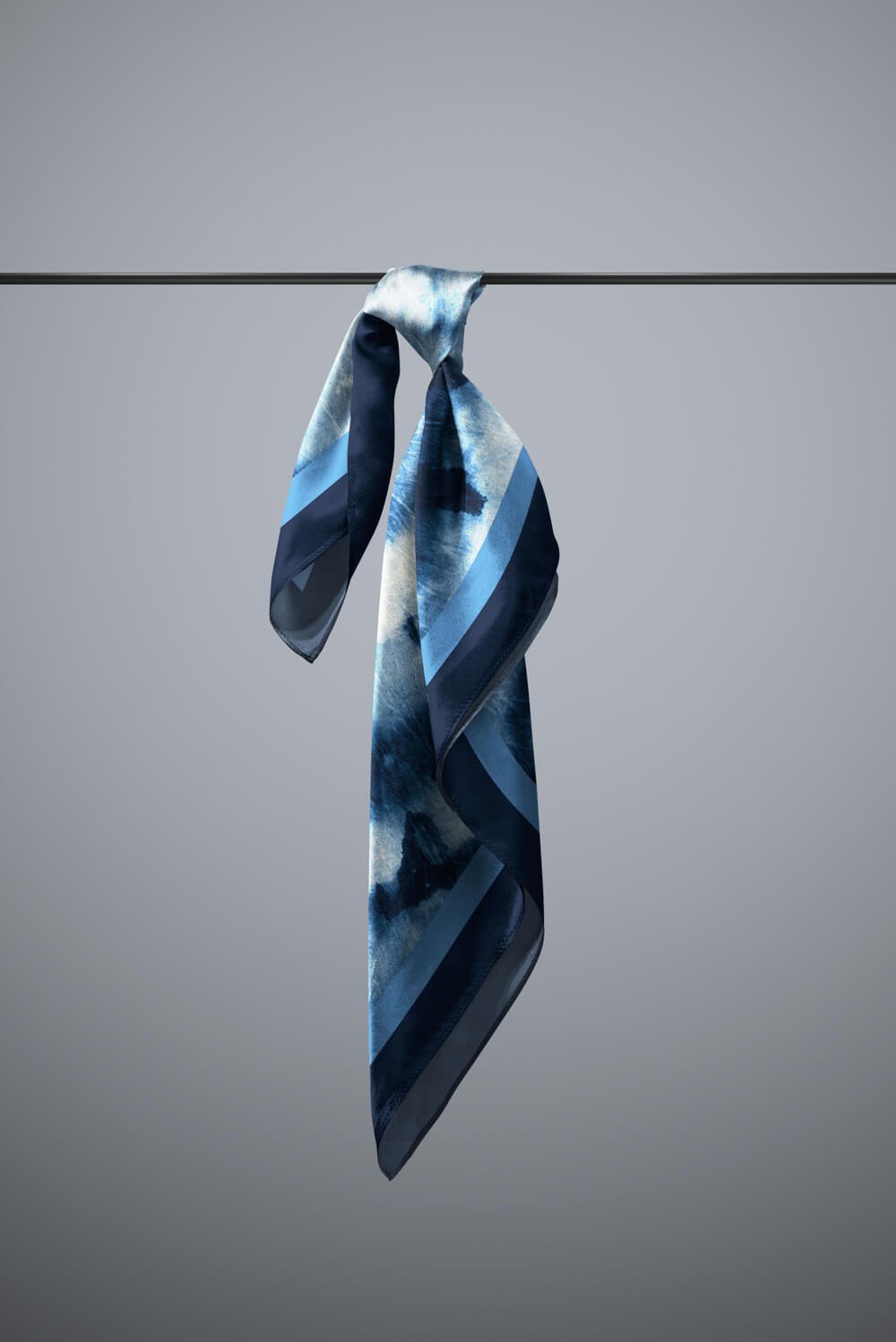 G49 Violla Desenli Saten Bandana
