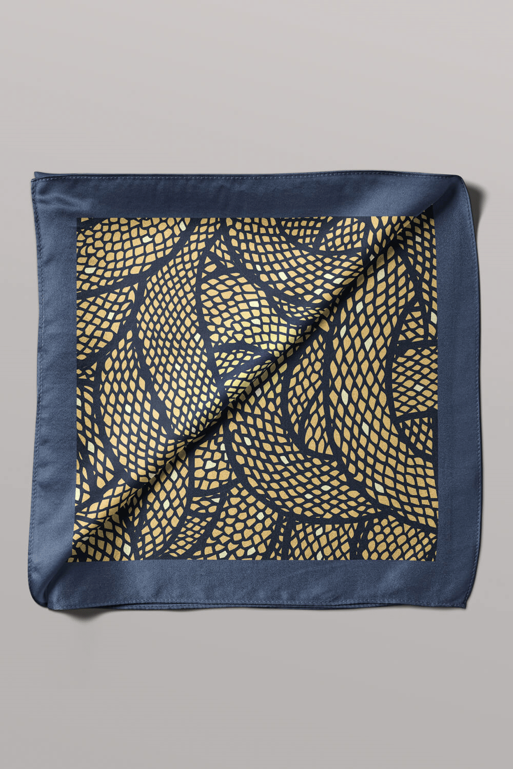 Y70 Kadın Halat Desenli Bandana 50x50 Sarı DG0340-22