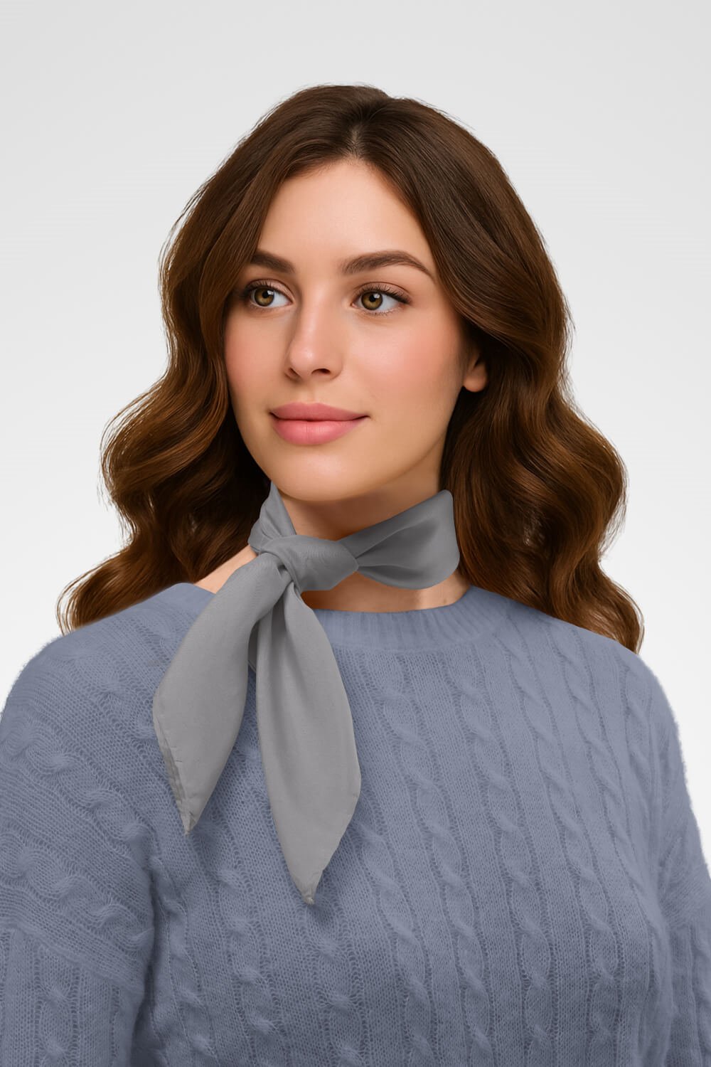 Şifon Gri Bandana