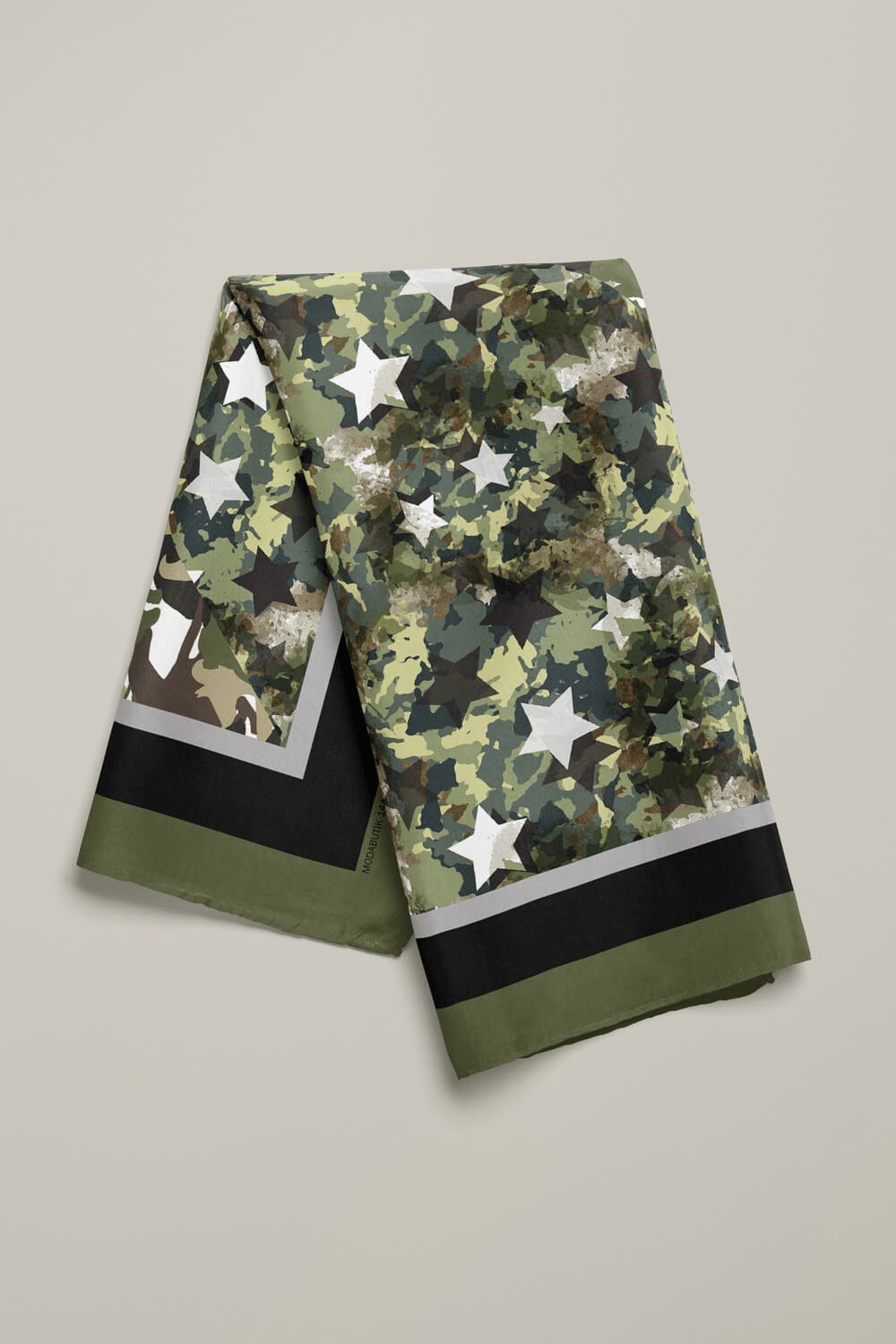 G30 Kadın Haki Animals Desenli 50x50 Bandana Dg01449-22