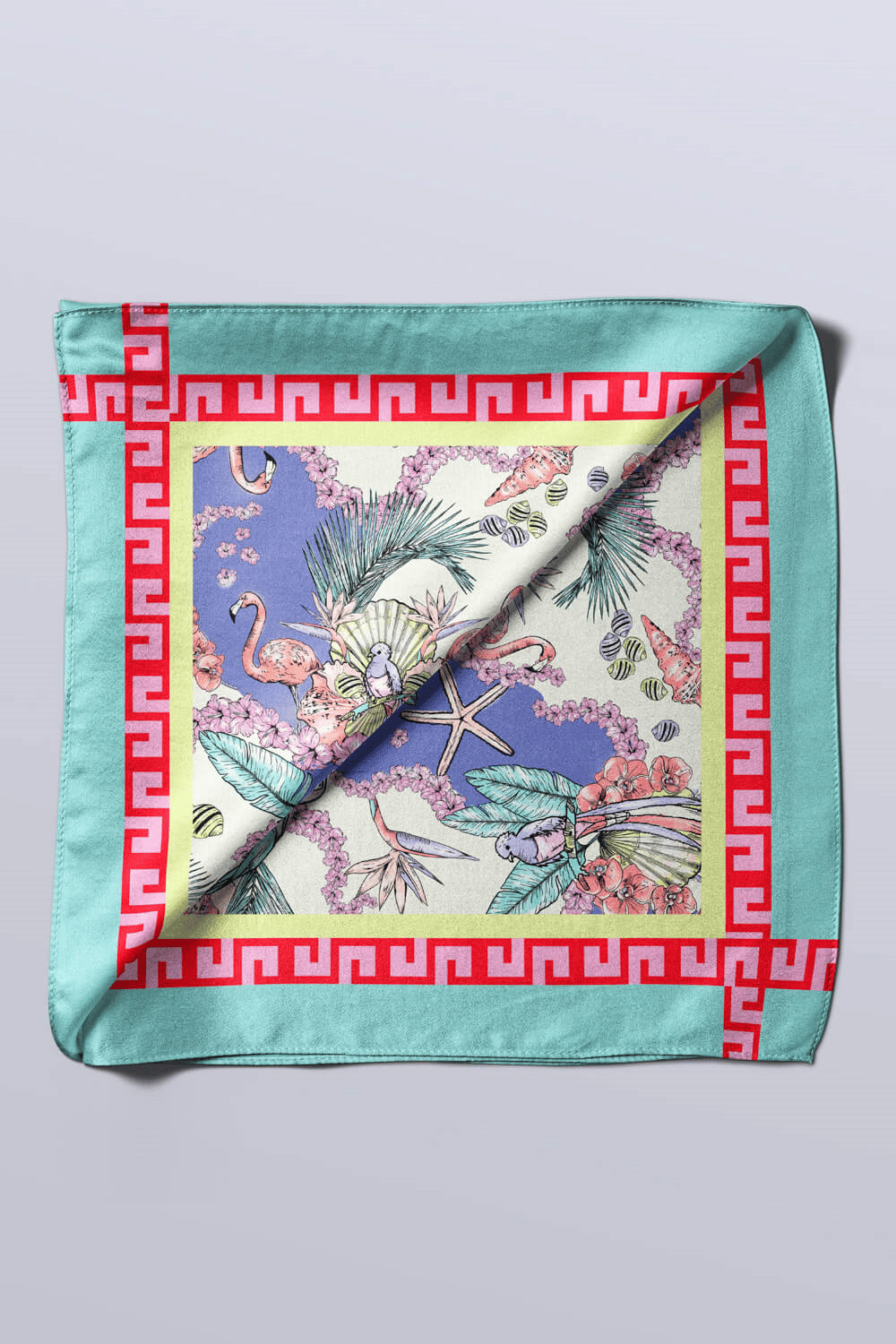 G107 MODERN DENİZ CANLILARI TASARIMLI BANDANA DG12418