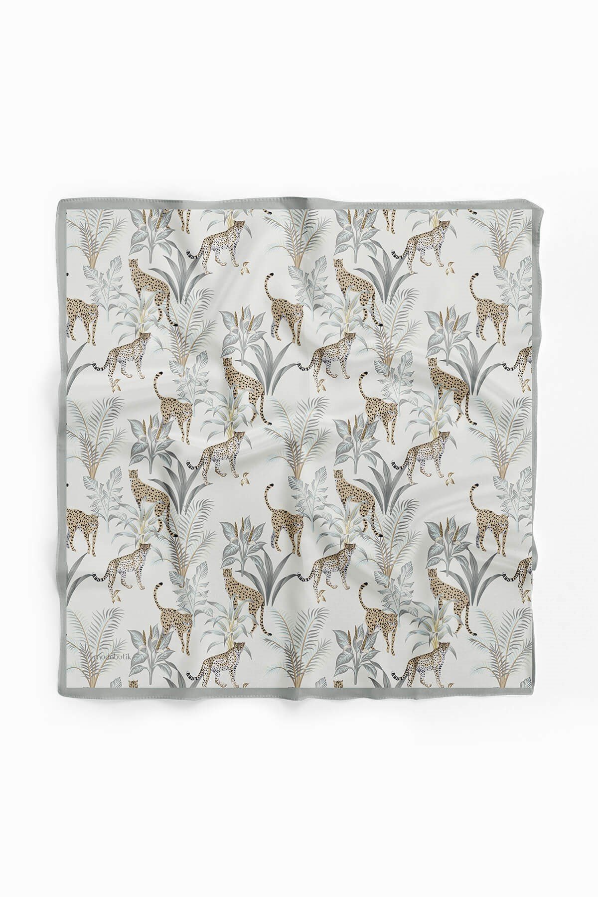 F110 Violla Leopar Hayvanı Desenli Bandana