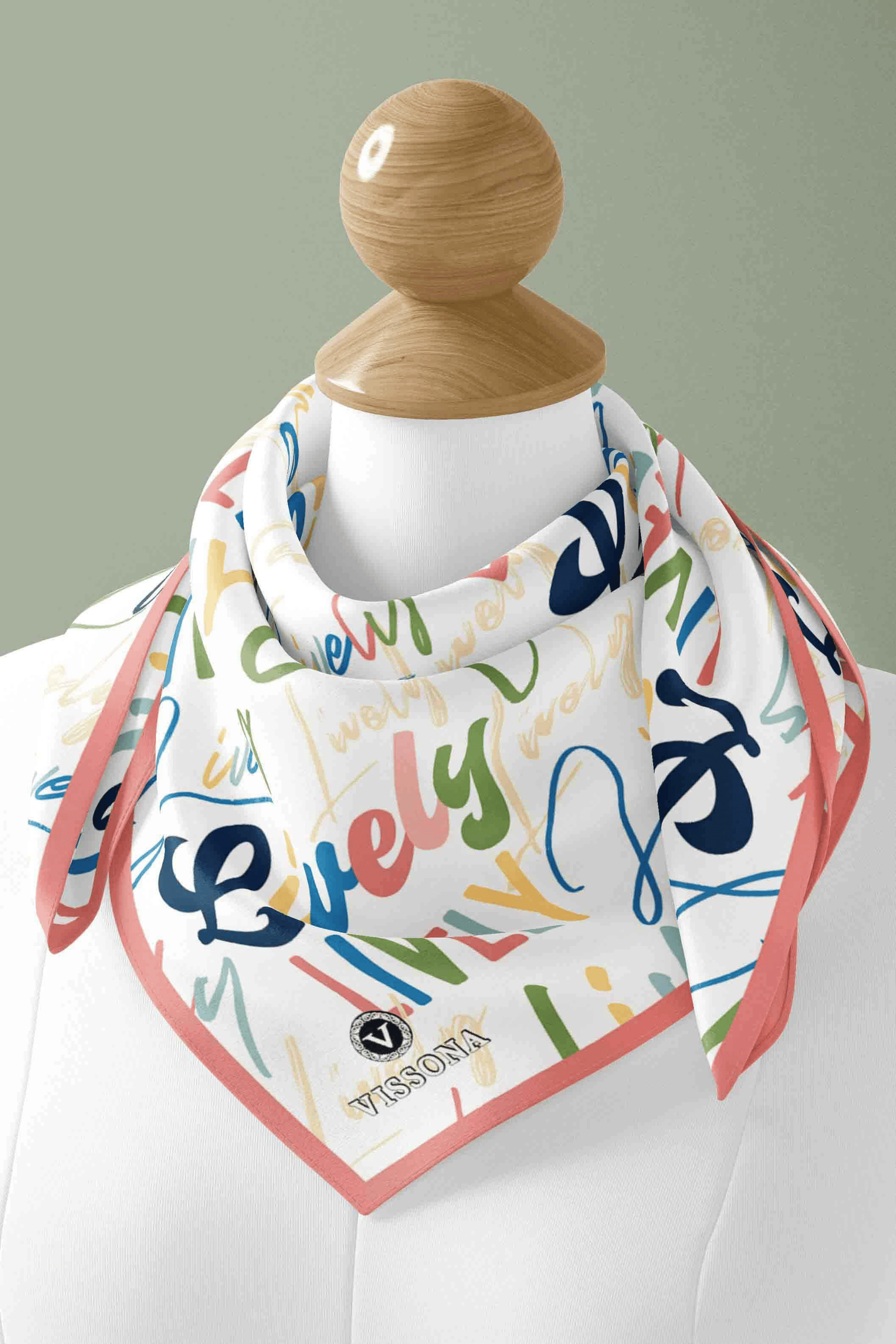 100% Silk Headscarf for Women - 22