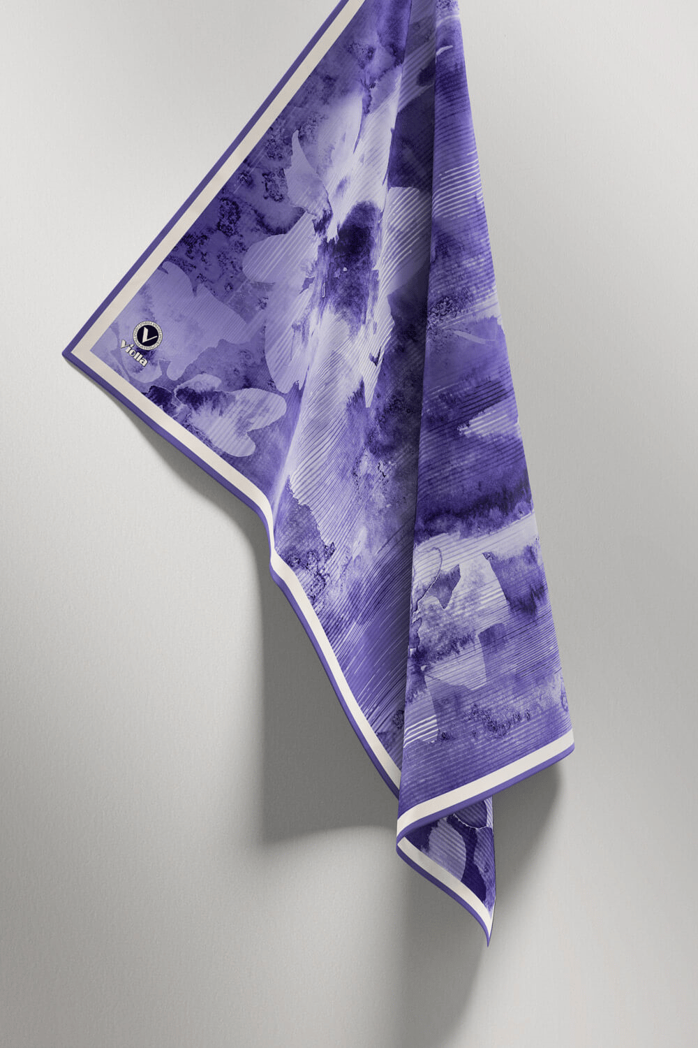 Twill Batik Desenli Saks Renkli 90x90 Eşarp (İpek İçermez) Dikim Şekli : El Dikişi