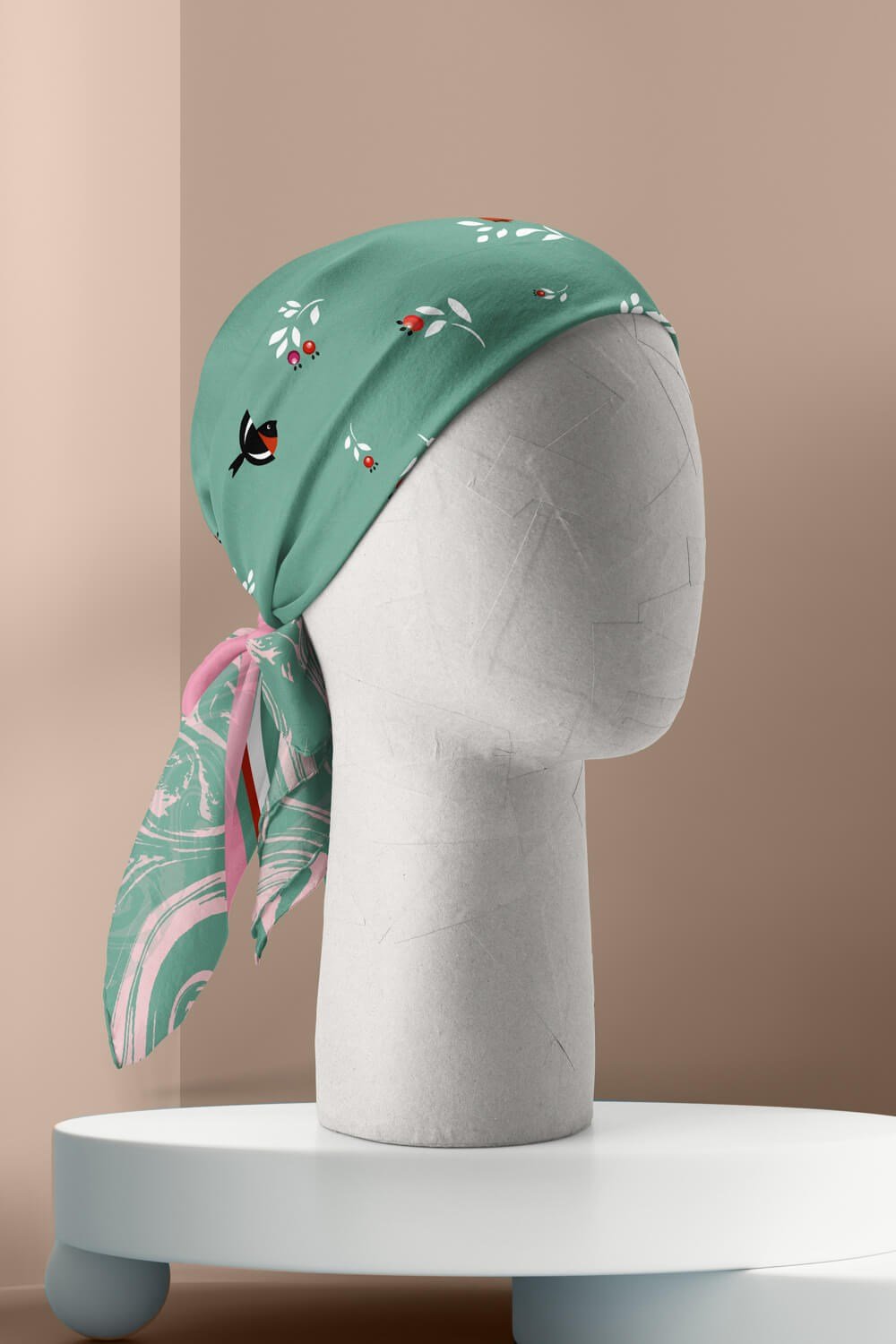 Violla F115 ÇITIR RETRO DESENLİ BANDANA DG12076