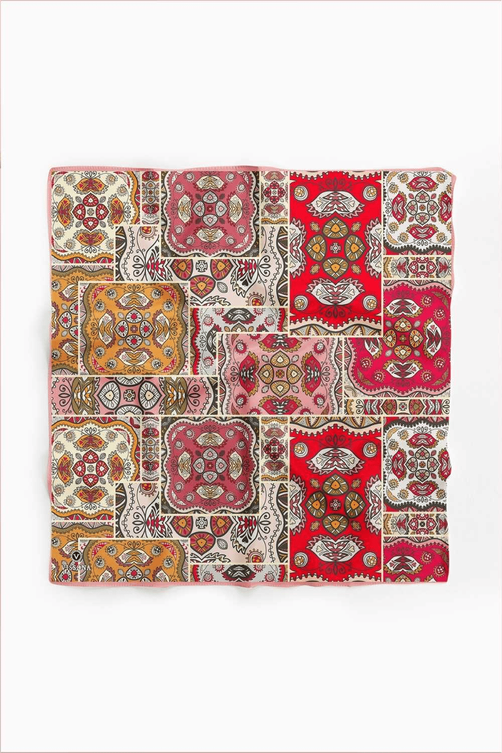 100% Silk Headscarf for Women - 22