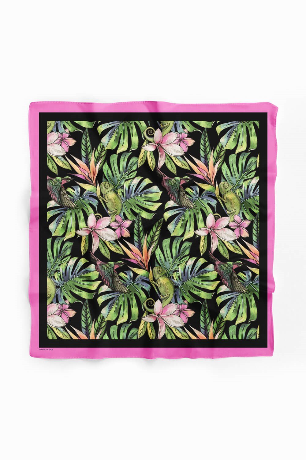 Violla H32 Kadın Yeşil Yaprak Desenli 50x50 Bandana DG01408-22