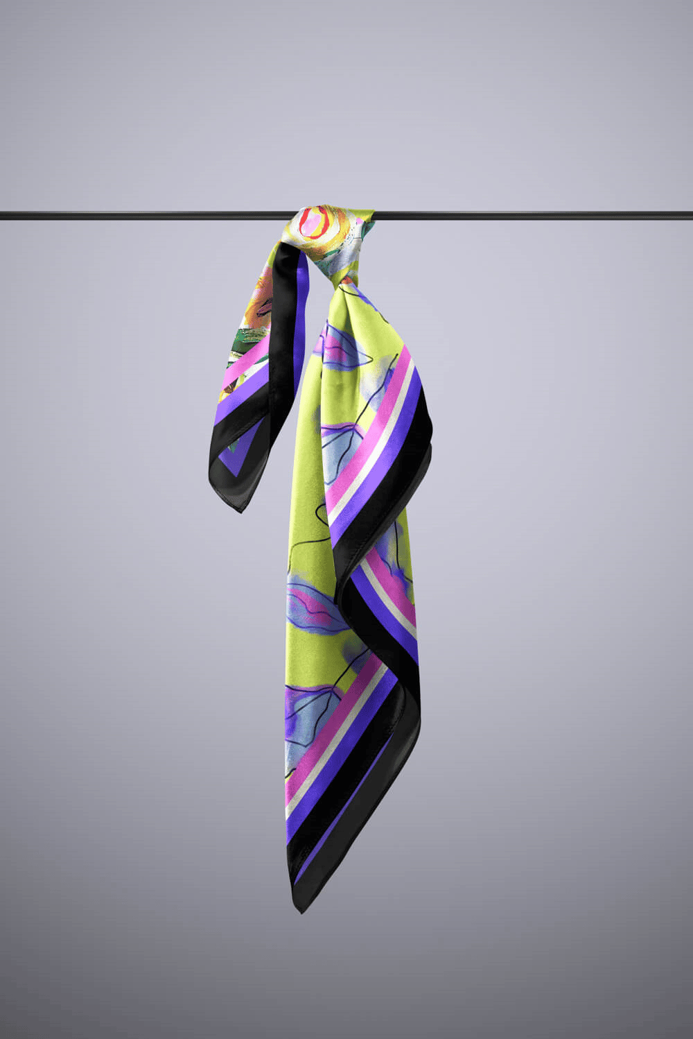 G109 OIL PAINT TASARIMLI BANDANA DG12459