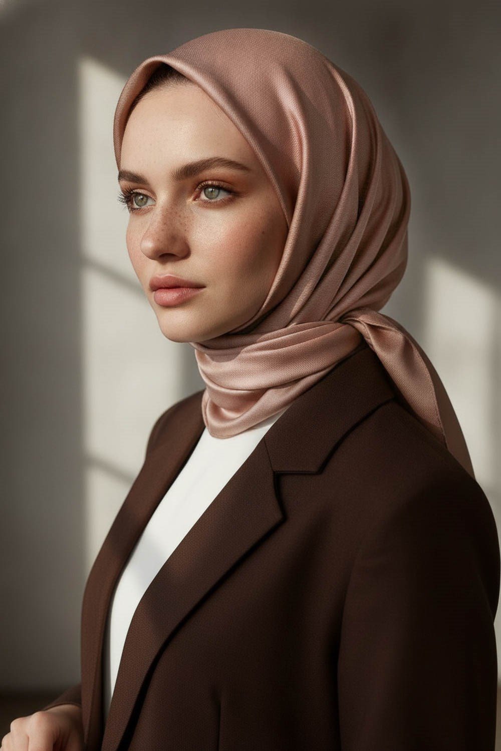 %100 Twill İpek Düz Soğan Kabuğu Renkli Daha Tok Exclusive Serisi 90x90 Eşarp Dikim Şekli : El Dikişi