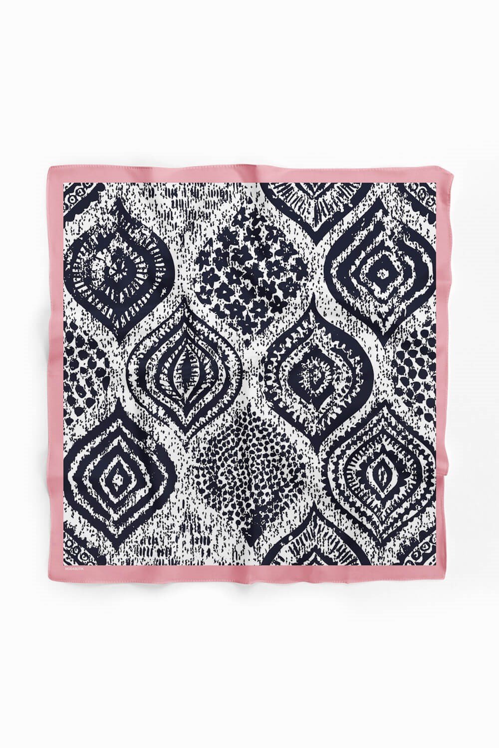 Violla D101 Kadın Etnik Desenli Bandana 50x50 Siyah DG0177-22