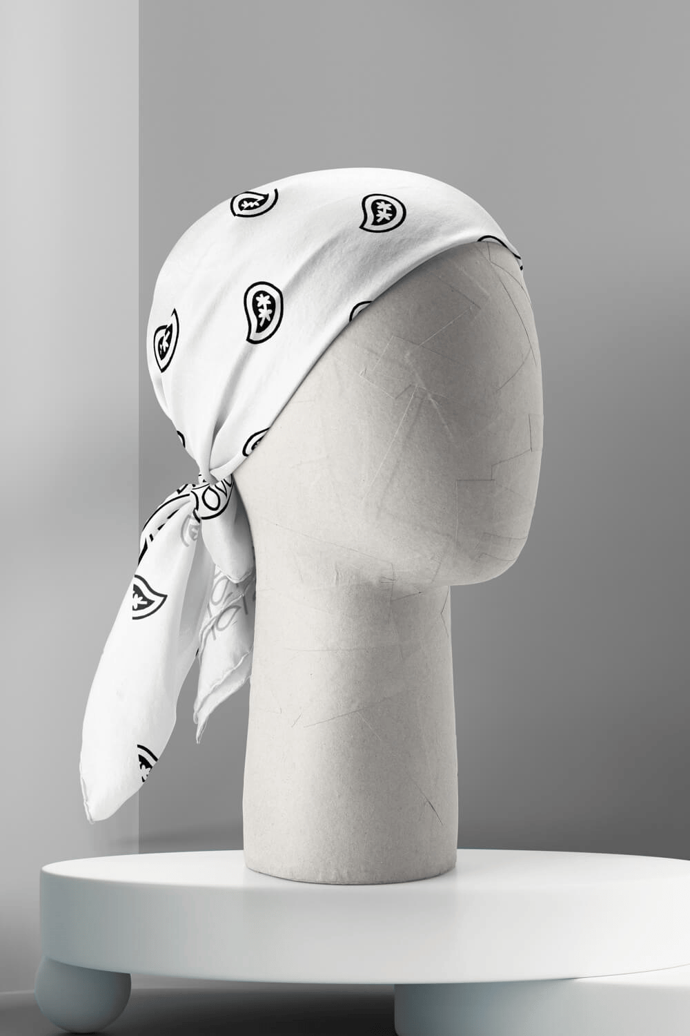 A4 WHITE ŞALLI BANDANA DG12196