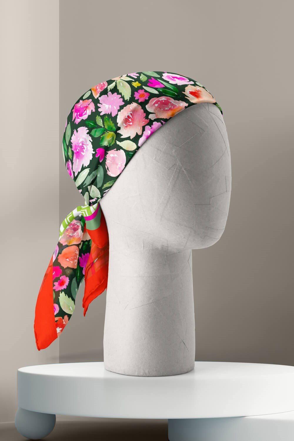Violla Y93 WATERCOLOR  FLOWERS TASARIMLI BANDANA DG12057
