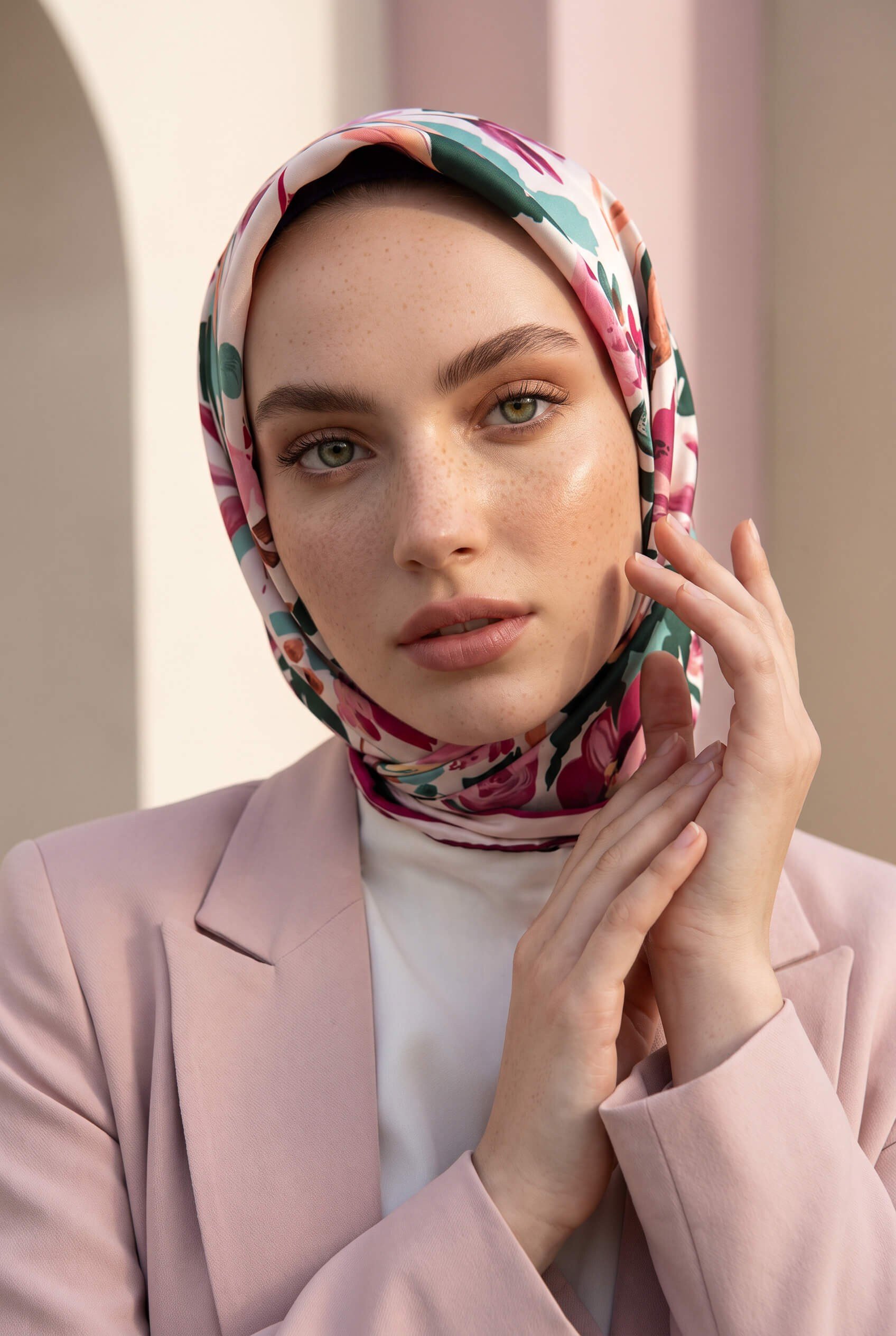 Rayon Çiçek Desenli Mürdüm Renkli 90x90 Dikim Şekli : El Dikişi Eşarp (İpek İçermez)