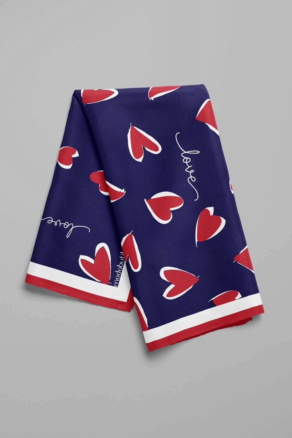 Y32 Violla Kalp Desenli Bandana