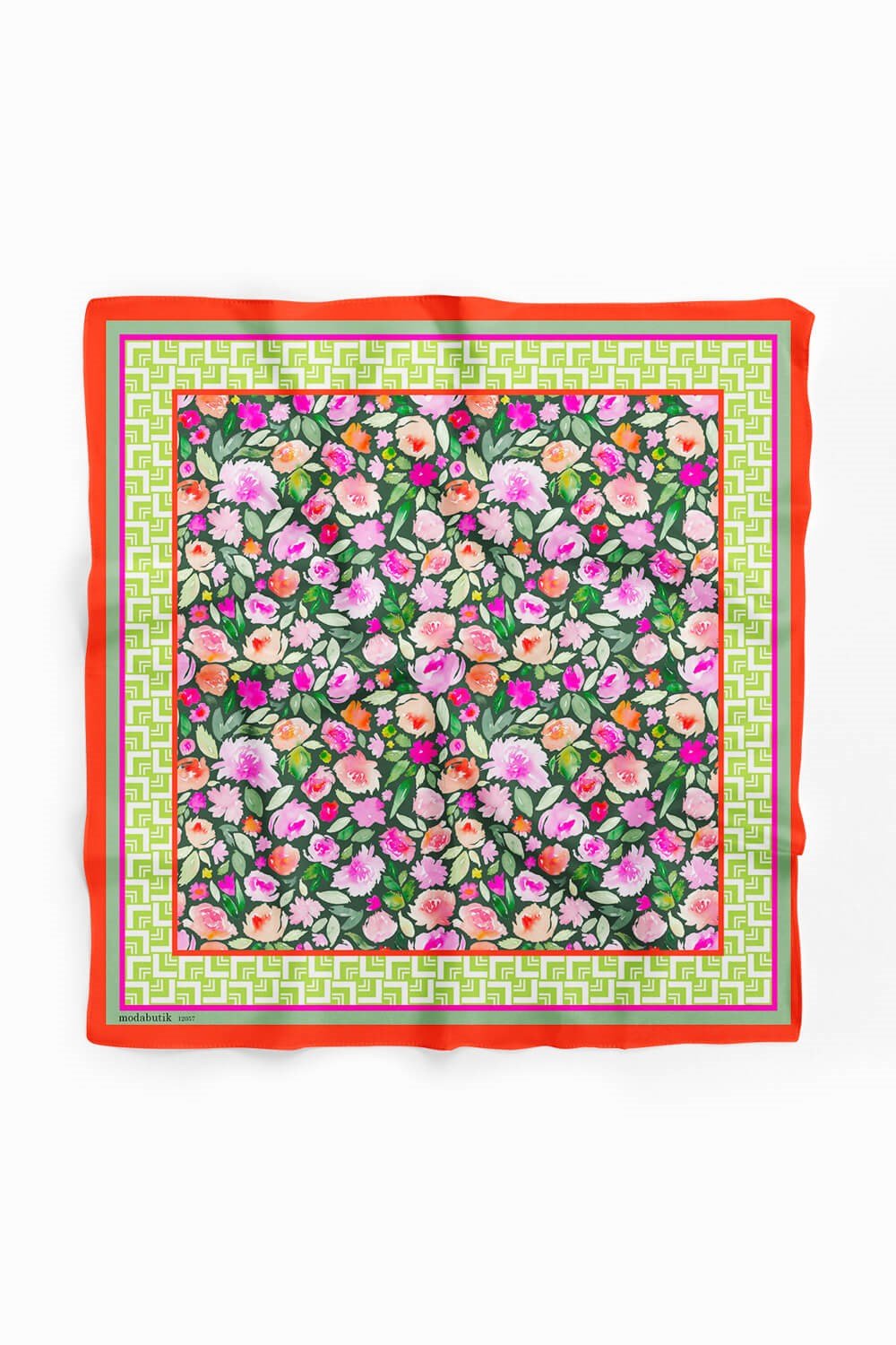 Violla Y93 WATERCOLOR  FLOWERS TASARIMLI BANDANA DG12057