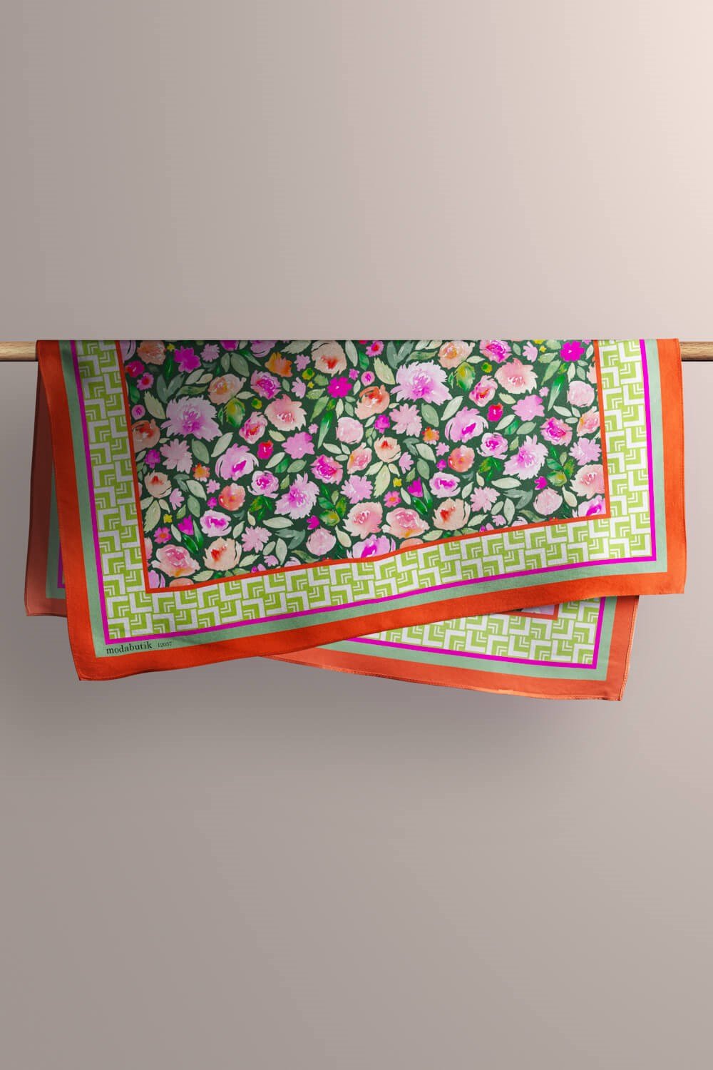 Violla Y93 WATERCOLOR  FLOWERS TASARIMLI BANDANA DG12057