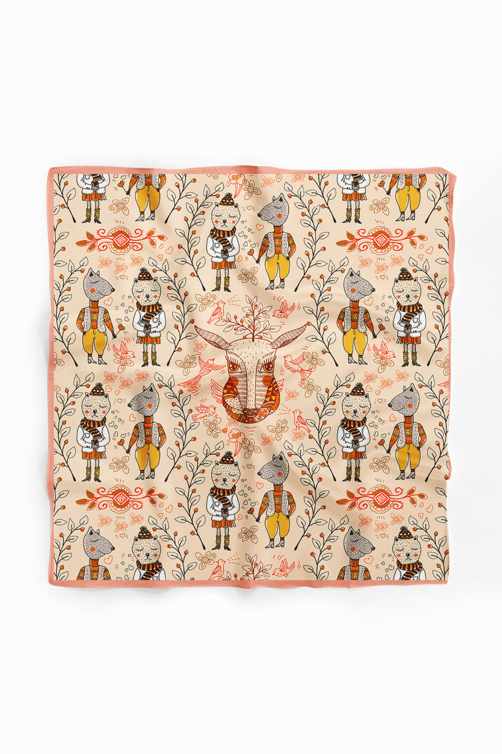 V57 Modabutik Geyik Desenli Bandana
