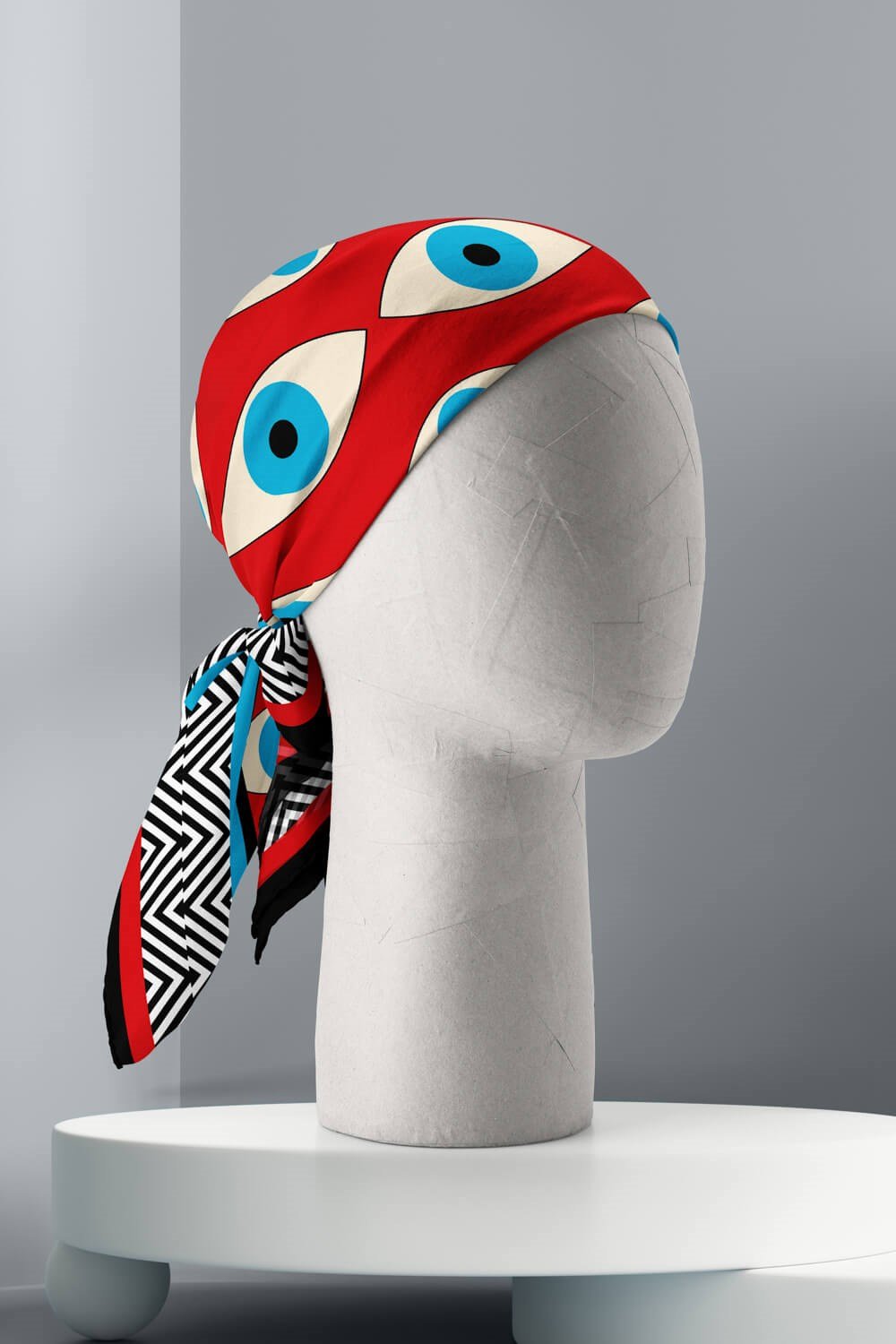Violla V49 EYE RED TASARIMLI BANDANA DG12394