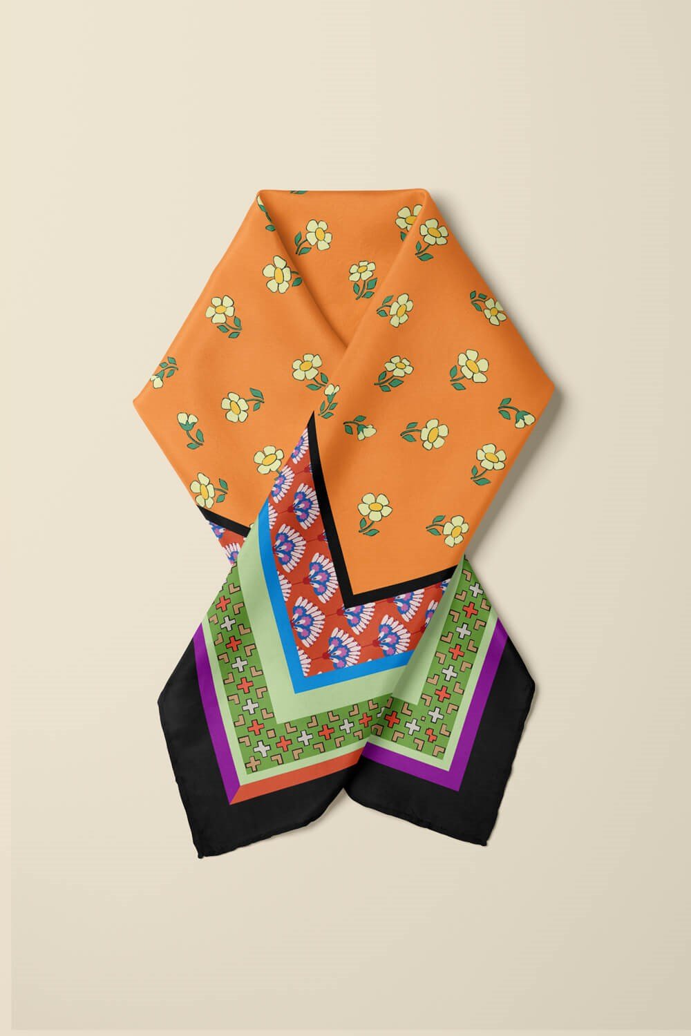Violla B10 RETRO ÇITIR ÇİÇEKLİ BANDANA DG12423